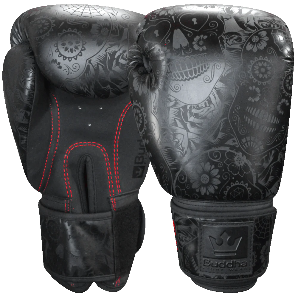Guantes de boxeo Buddha "Mexican" color negro mate