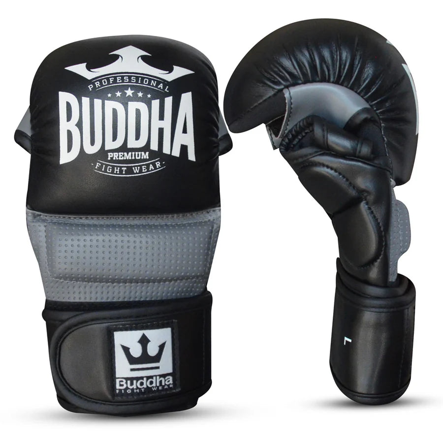 Guantes Buddha MMA negros y grises