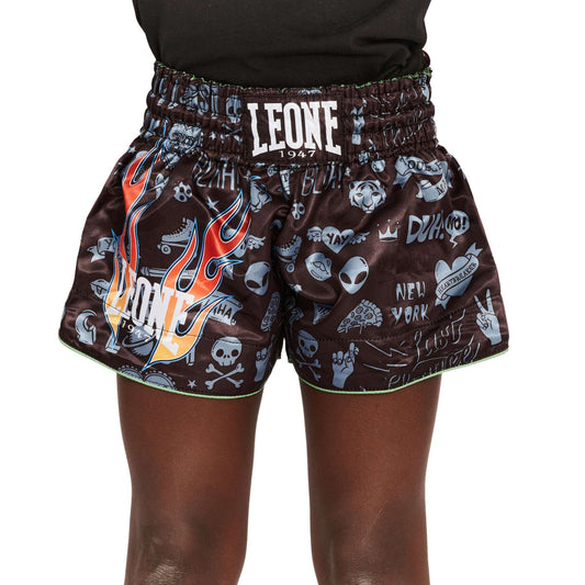 Pantalones cortos para niños de kickboxing y muay thai Leone1947 'Flames'