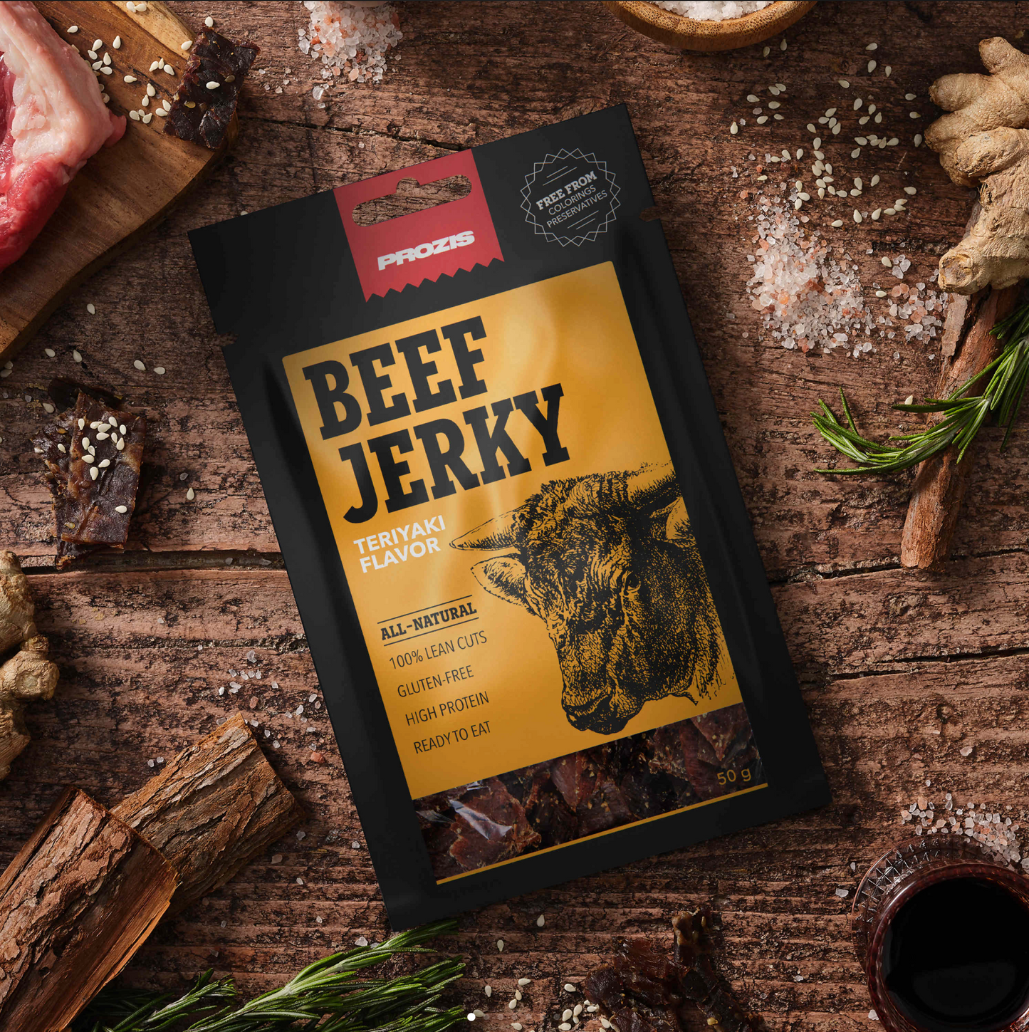 Carne de res Jurky de Prozis