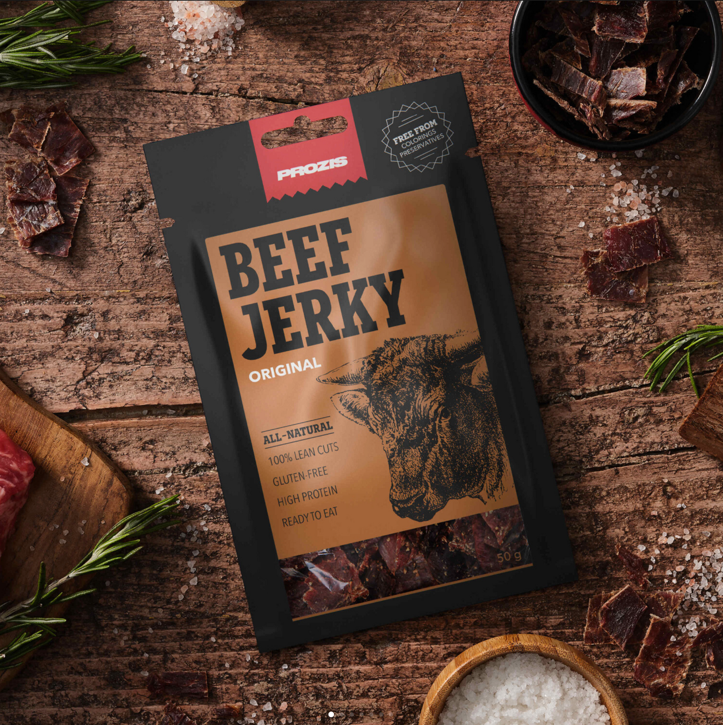Carne de res Jurky de Prozis