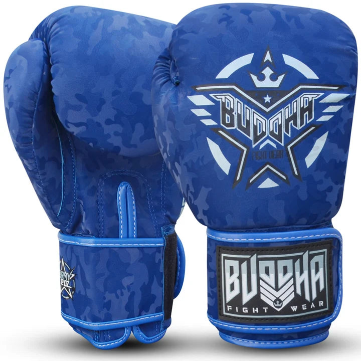 Buddha Boxing Gloves Army Blue 14 oz
