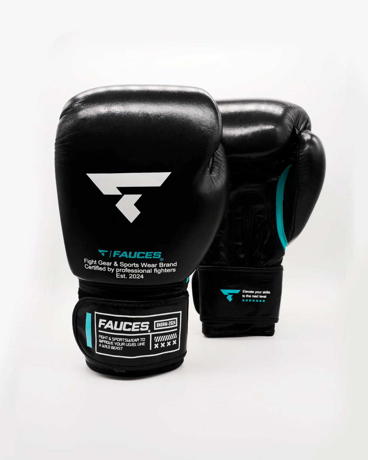 Fauces Boxing gloves leather black 14 oz