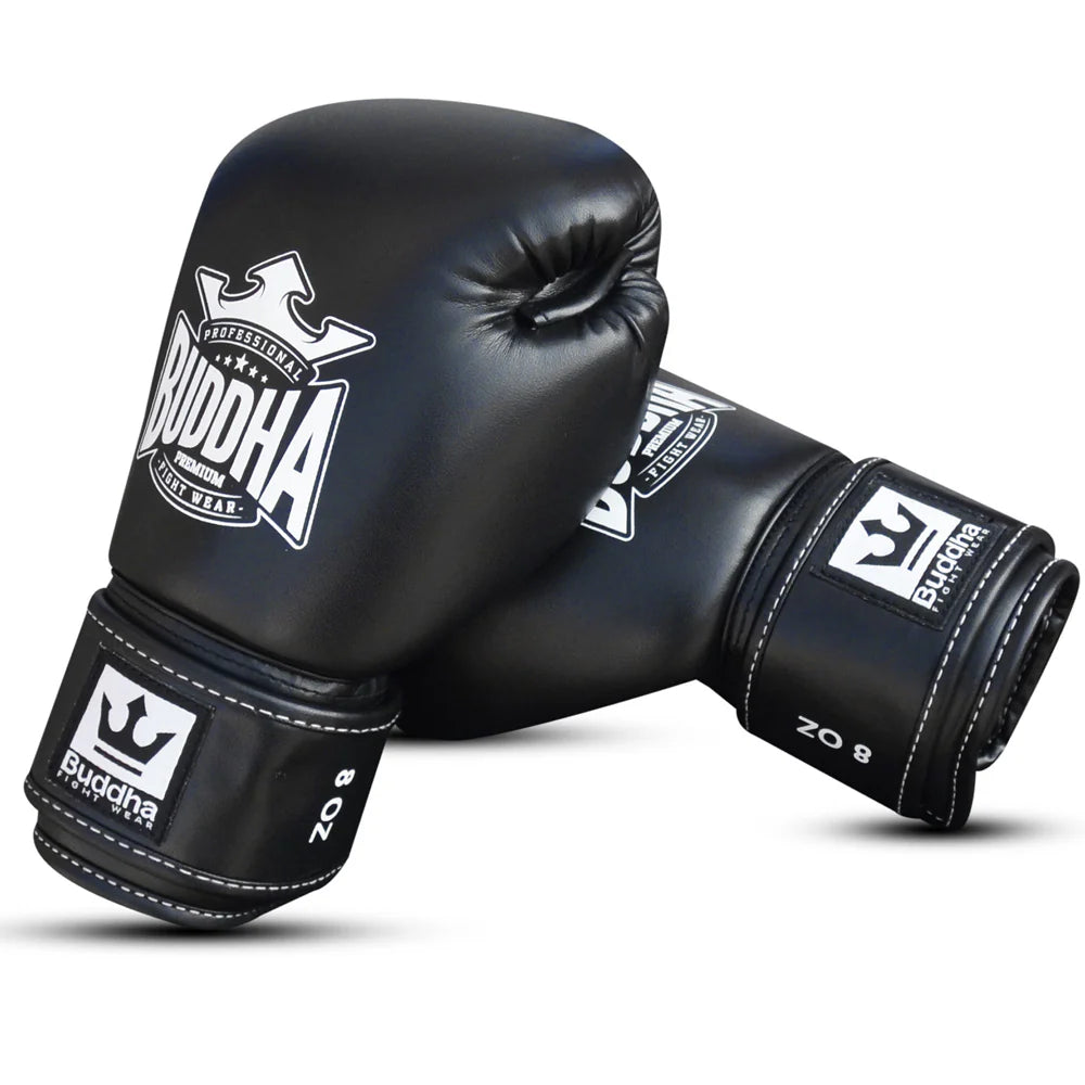Kids Boxing Gloves Buddha Premium Black